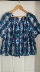 Women's cj banks 100%Cotton Breathable Colorful Relaxed Fit Drop Waist Blouse 0X - Picture 1 of 12