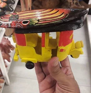 tuk tuk wood taxi 3wheel rickshaw car toy for kids chilled Souvenirs x-mas gift  - Picture 1 of 10