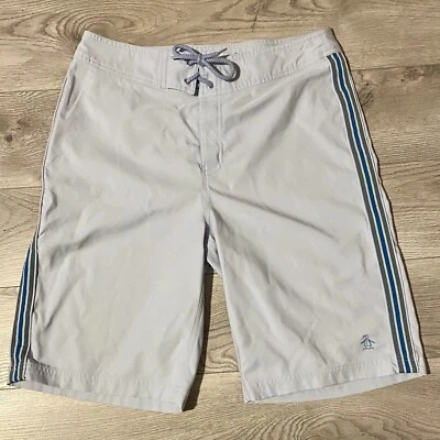 Pantalones cortos de natación originales Penguin Munsing wear. Azul claro para hombre talla 32. Foto 1 de 4