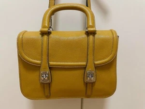 MIU MIU Madras Shoulder bag Handbag 2way Yellow Square Good condition Authentic - Picture 1 of 10