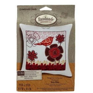 De Colección Dimensiones Funda de Almohada Bordado Kit Pájaro en una Flor 14 x 14 #72-73571 - Imagen 1 de 5