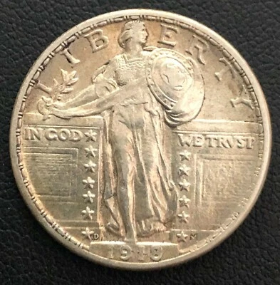 1918-D Standing Liberty Silver Quarter  * - Image 1 of 2