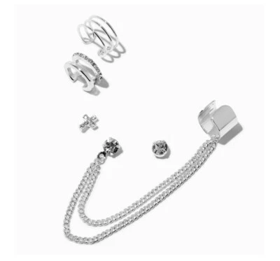 Novo no Pacote Brincos Pilha Conector de Bracelete de Corrente Cruzada Tom Prata, Claire - Imagem 1 de 3