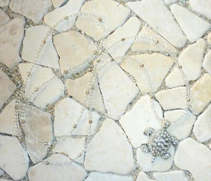 ★ Cadena larga ★ FLOWER POWER IBIZA BOHO ★ TORTUGA ★ cristal ★ - Imagen 1 de 3