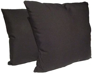 D&M Polyester 18"x18" Indoor/outdoor Decorative Throw Pillow, set of 2, Black - Picture 1 of 1