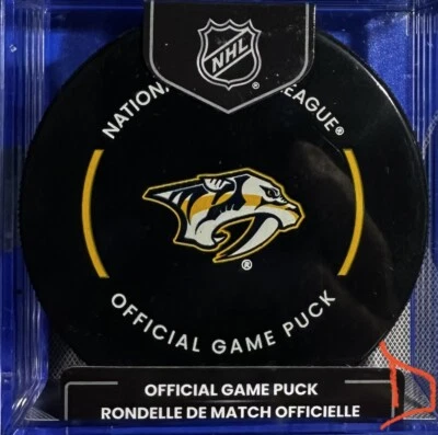 2022/2023-2024/2026 Nashville Predators NHL Official Game Puck (No Trackers) - Image 1 of 2