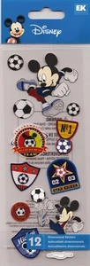 Pegatinas 3D vintage con licencia de Disney MICKEY SOCCER 70052 ¡Envío rápido gratuito! - Imagen 1 de 1