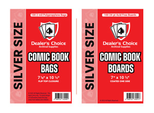 Comic Book BAGS & BOARDS (Silver Size) - Dealer's Choice Archival Supplies