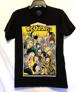 Funimation Mens Black Graphic Cotton T-Shirt - My Hero Academia - Size S - Picture 1 of 4