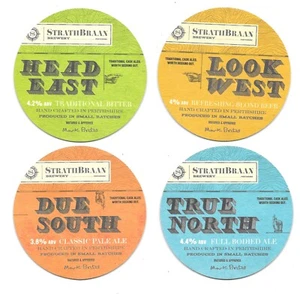 4 STRATHBRAAN BREWERY Biermatten Deanshaugh, Amulree, Dunkeld Schottland - Bild 1 von 2