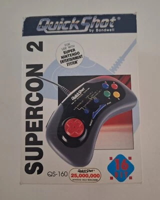Controlador Quick Shot Supercon 2 SNES Lote de 2 Super Nintendo QS-160 Foto 1 de 4