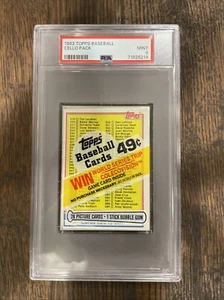 1983 TOPPS BASEBALL CELLO PACK Checklist Top! - PSA 9 Mint - Only 8 Higher! - Picture 1 of 2