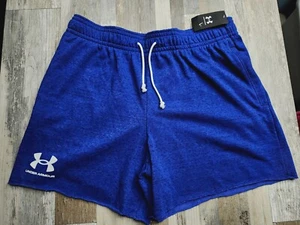NEW Mens Under Armour UA Rival Terry 6" Shorts Size XL Sweatshorts Above Knee - Picture 1 of 13