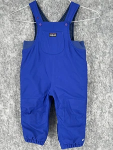 Patagonia Unisex Baby Sleeveless Nylon Zipper Insulated Bibs Jumpsuit Blue 18M - Picture 1 of 9