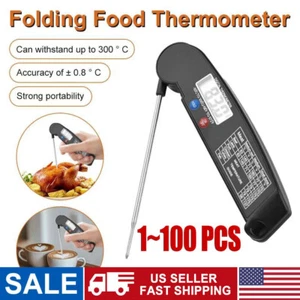 Instant Read Digital Meat Thermometer BBQ Grill Smoker For Kitchen Food Cooking - Picture 1 of 13
