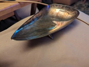 Reed & Barton Mid Century Modern Träne versilbert #94 Süßigkeitenschale 7" lang - Bild 1 von 4