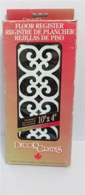 Decor Grates Floor Register FS410-White 4" x 10" Gloss White Damaged Box - Image 1 of 4
