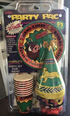 Disney's The Lion King Party Pac Set for 8 Accessories NEW Factory Sealed - Image 1 of 4