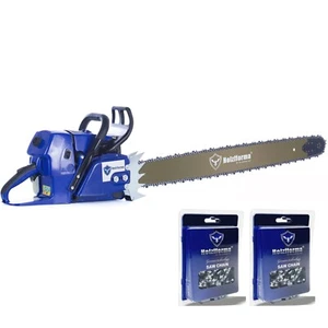 Holzfforma G660 92cc Motosierra Azul Cabezal Eléctrico 54MM Diámetro 24" 84DL Barra Cadena 3 PIEZAS - Imagen 1 de 1