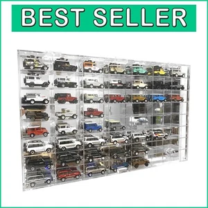 Compact Wall-Mounted Toy Car Display Cabinet - Holds 56 Diecast Models - Picture 1 of 11