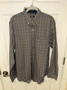 Camisa IZOD azul, blanca, amarilla a cuadros manga larga abotonada talla grande-NUEVA - Imagen 1 de 3