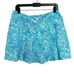 Lilly Pulitzer Luxletic Priska plissettato plissettato blu e bianco taglia 10 - Foto 1 di 11
