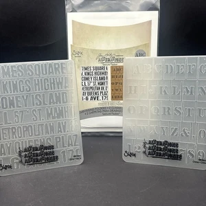 Sizzix Tim Holtz Texture Fades Subway & Stencil Set Embossing Folders 657948 A2 - Picture 1 of 4