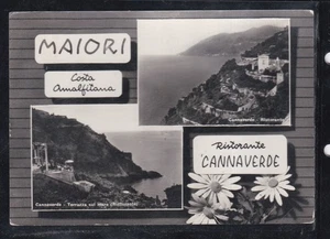 Cartolina Maiori Costa Amalfitana Ristorante Cannaverde VEDUTINE QD404 - Picture 1 of 1