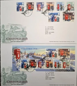 GB 01-11- 2018 Christmas 2 x FDCs  + Inserts Mint & Crisp Tallents House - Picture 1 of 1