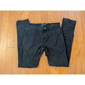 RVCA Herren Stapler Chino Hose schwarz Größe 30 flache Vorderseite Freizeithose - Bild 1 von 7
