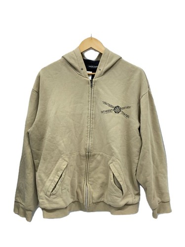 UNDERCOVER SOTTOCOPERTA 96AW filo archivio periodo Y2K zip Parker cotone BEG UC 6W JK 16