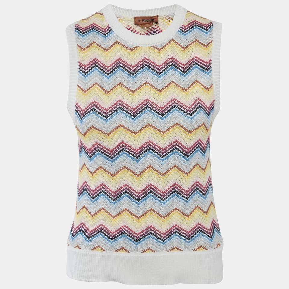 Chaleco tejido Chevron multicolor Missoni Kids 14 años Foto 1 de 4