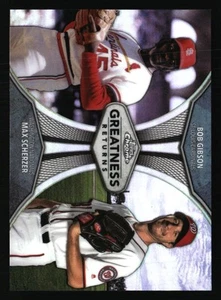 Bob Gibson / Max Scherzer 2019 Topps Chrome #GRE-4 BASEBALL Card - Picture 1 of 2