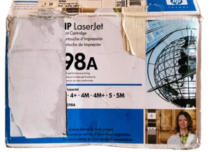HP LaserJet 98A 92298A Wkład drukarski uszczelniony otwartym i zdeformowanym pudełkiem - Zdjęcie 1 z 3