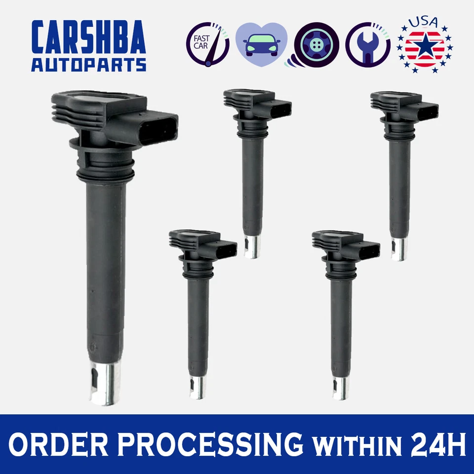 Premium Quality Ignition Coil for Audi A3 A4 A5 Quattro Volkswagen CC GTI Tiguan - Изображение 1 из 4