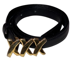 Paloma Picasso XXX Gold Buckle with Black Belt - Picture 1 of 5