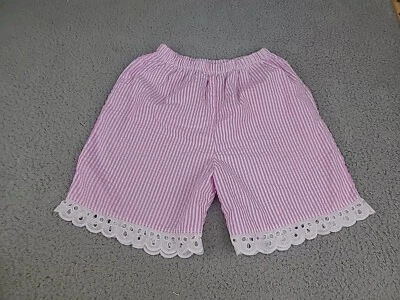 Shorts Bailey meninos meninas acabamento com babado tamanho 10 listras rosa - Imagem 1 de 4