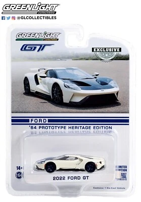 Coche prototipo Ford GT Heritage Edition 1964 2022 #GT101 - 1/64 Greenlight Foto 1 de 2
