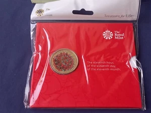 ROYAL MINT FOLDER ALDERNEY 2016 £5 COIN BUNC WW1 THE ELEVENTH HOUR - Picture 1 of 4