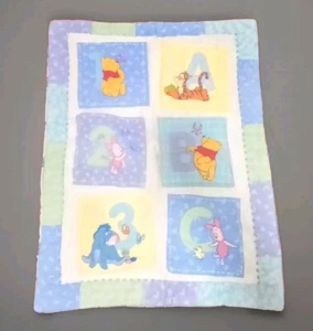 Vintage Winnie the Pooh Quilt Baby Blanket Piglet Eeyore Tigger ABC 123 Rare - Picture 1 of 7