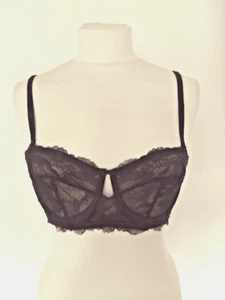 M&S AUTOGRAPH CHARCOAL GREY BALCONY BRA SIZE 3OG NEW - Picture 1 of 2