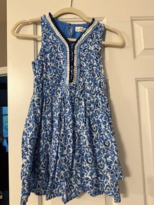 Vineyard Vines Blue And White Girls Dress, Size Small - Picture 1 of 3