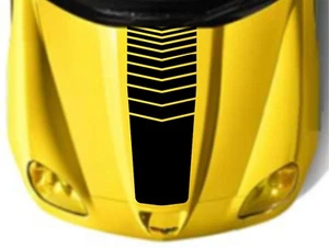 New 16" Center Hood Stripped Rally RACING STRIPES vinyl Decal (Fits Corvette C6) - Picture 1 of 22