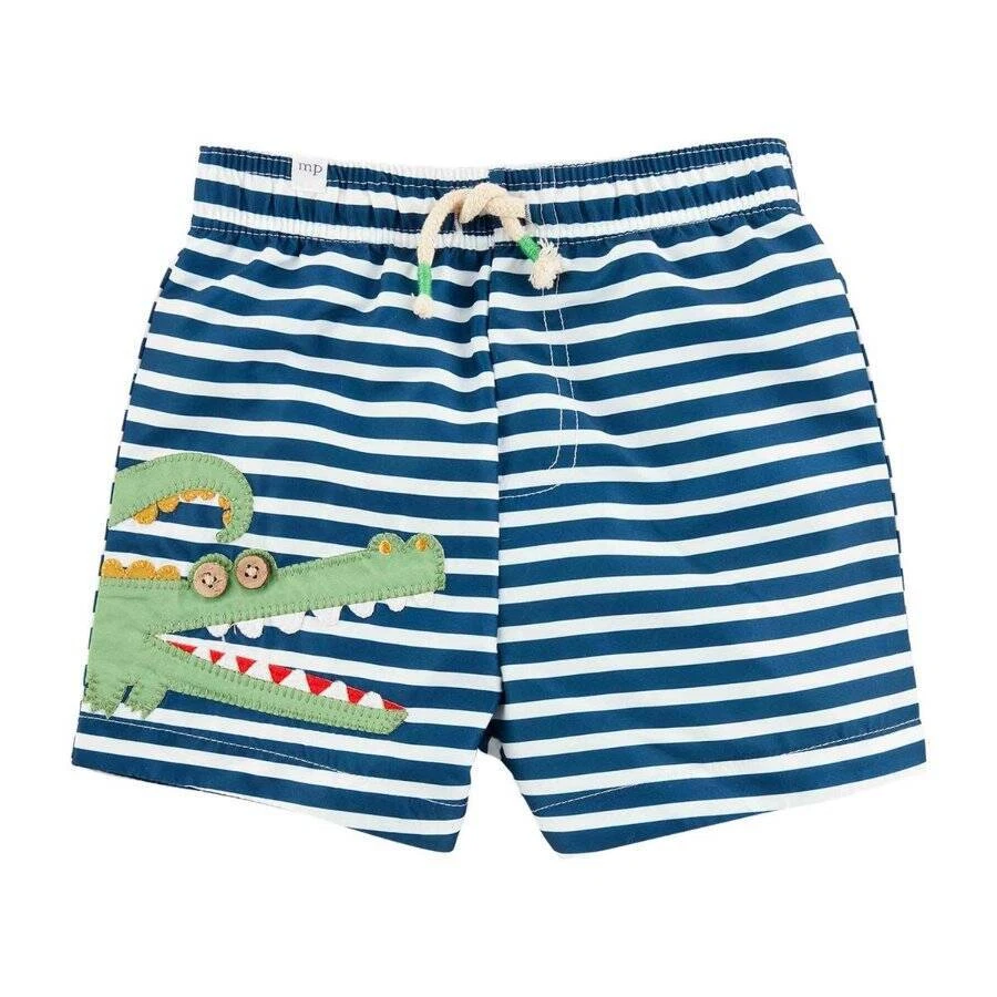 Bañador Mud Pie Gator azul marino a rayas 6-9M 12-18M 24M/2T-3T 4T-5T Foto 1 de 1