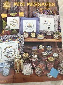 Gloria & Pat MINI MESSAGES Leaflet 5 by Dafni in Counted Cross Stitch 1979  - Picture 1 of 3