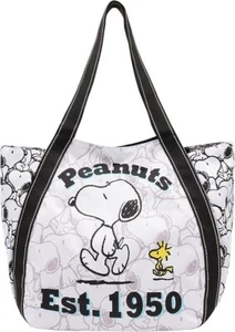 [Peanuts] Tote bag, SN balloon tote, white/SN-09, polyester closure type magnet - Picture 1 of 5