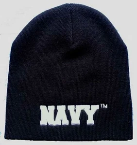 Gorro de invierno azul marino oficial con licencia de la Marina de los Estados Unidos sombrero cálido - Imagen 1 de 1