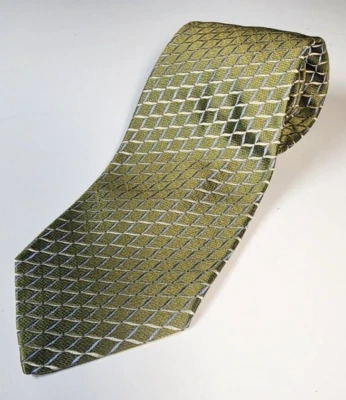 Corbata para hombre Daniel Cremieux azul y lima cachemir tejida 100 % seda hecha a mano Foto 1 de 4