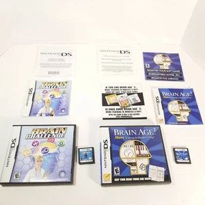 Brain Challenge + Brain Age 2: More Training - Nintendo DS Complete, Tested Lot - Picture 1 of 12