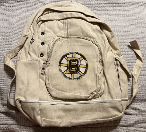 NWT Boston Bruins Little Earth Old School Backpack Distressed NHL Pro-Fan-Ity Cover